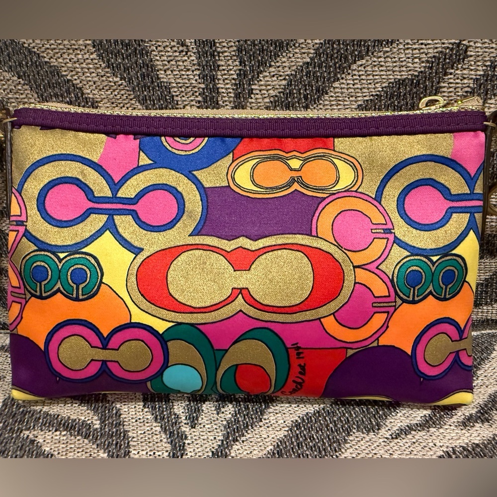 Coach Poppy Crossbody in Vibrant Red, Pink, Purple & Gold